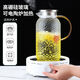 Rice grain teapot hammered heat-resistant glass teapot kettle teapot household tea set 1800ml