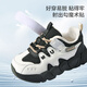 Shepherd children's sports shoes, spring and autumn boys' kindergarten shoes, lightweight mesh casual running shoes for girls, Panda Black 24