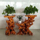 
Natural root carving stand base log living room Chinese bonsai fish tank stand solid wood tree root art balcony ornament antique dark purple 16821