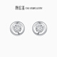 Chao Acer Platinum Diamond Earrings Women's PT950 Earrings Simple Commuting Versatile Gift for Girlfriend's Birthday One Pair (Free Silicone Ear Plugs)