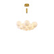 Moins convient au salon simple nordique, à un éclairage de célébrités Internet, à un restaurant de chambre à coucher crémeux, à la planète lustre, à la décoration de la maison de la maison Zhongshan 9734-golden 7-tampes balles blanches à trois couches 12cm