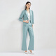 NAERSI Fashionable One-button Blazer Suit Pants New Suit Light Blue Green-Top S