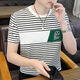 
Vancl Eslite 2025 Men's new summer high-quality round neck short-sleeved T-shirt for fashion trendy striped elastic half-sleeved T-shirt 9898-white 9898-white M Recommended weight 80-100Jin [Jin equals 0.5 kg]