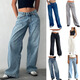Lee Kids American Retro Low Raist non élastique lavage droit de lavage droit pour les femmes pantalons de femmes de la rue à l'automne