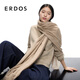 
ERDOS 25 early autumn worsted cashmere fashionable casual simple women's shawl scarf earth camel 200cmX100cm