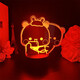 Banda Bear ein und zwei Bubu Peripherales Nachtlicht Emoticon Paket Paar niedliche Figur Atmosphäre Cartoon Peripheriespielzeug Geschenk 3894 Ein und zwei Bubu -Einzelfoto -Modell weißer Hintergrundriss 16 Farben + Fernbedienung USB + Batteriekompartiment