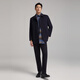 YOUNGOR Men's Coat Men's Wool Cashmere Blended Back Pants Business Coat Goose Down Liner Warm and Comfortable 2025 New Product Navy VYSY01N998FFA L 175/96A (Recommended 140-150 Jin Jin equals 0.5 kg)