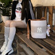 MLB bucket bag 25 men and women NY embroidered letters coping couple casual one-shoulder crossbody bag 3ABMB015N Black/50BKS New York Yankees