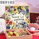 语森忆新婚喜字数字油画diy手工涂色丙烯油画 送朋友结婚礼物婚房装饰画 nx13576 80*80cm绷好实木内框+外框免安