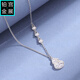 Gongzhan pt950 platinum crushed ice gourd necklace for women, sparkling platinum set chain, simple and elegant birthday gift for wife, crushed ice gourd pendant platinum necklace about 8.1 grams