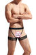Men's sexy underwear, lace garters, thong, sexy hollow, transparent crotch, black, one size fits all