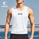 Jordan Sports Vest Men's 2025 Summer New Mesh Breathable Quick-Drying Cycling Sleeveless Top Men's Running Fitness T-Shirt Jordan White M/170