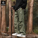Keile Stone Mint Overalls Casual Pants Men's Outdoor Mountain Climbing American Straight Pants Loose Paratrooper Windproof and Waterproof Trendy Brand Black L 110-130Jin Jin is equal to 0.5 kg