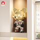 Supreme Swan Ding Dong Bear Violent Bear Audio Floor-standing Decoration Living Room Large Light Luxury Crafts Opening and Moving Housewarming Gift Painted Gold Version 2.0 (Height 61cm)