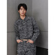 GXG Men's Wear Same Style Full Print Denim Shirt Men's Long Sleeve Jacket 25th Autumn New Product G25XE93014 Gray XL
