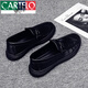 Cartelo Sommer Herrenschuhe Herren schwarze Lederschuhe Männer Dick-Soled Beanie Schuhe Britische Freizeitschuhe offizielle Geschäftstrendschuhe 9905 Schwarz Special L Preis