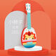 Nürz Kindergitarrenspielzeug Baby -Baby Ukulele Anfänger Musik Frühes Griolinstrument [35,998 cm] Ukulele + farbenfrohe Harmonische