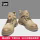 Lee trendy shoes Martin boots 2025 spring and autumn new versatile waterproof and warm men's shoes boots thick-soled work boots Yellow (men's style) 40 (men's style) leather shoe size