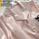 Pajama de seda de hielo modal para mujeres en verano Nuevos pantalones cortos rosas gentiles dulces dulces shorts Internet Celebrity Relling Relling Lw9214# M [sugerido 80-100Jin [Jin equivale a 0.5 kg]]