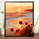 OUOETY digital oil painting flowers landscape cartoon hand-painted filler handmade acrylic oil painting decorative painting H1049 tulips H1049 tulips 30*40 black and white solid wood thin painting board + pigment pen
