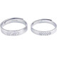 Laomiao platinum solid live ring for wedding and double happiness couple ring/pair as a birthday gift for girlfriend, about 9.44g