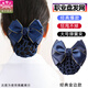 Gardenia blossoms, head flower, net bag, hairpin, professional hair net, hair cover, nurse, hotel property, hotel bank work bow decoration, gold-edged two-knot blue thick net