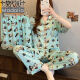 莫代尔冰丝睡衣女ins风凯蒂猫hellokitty春夏季可爱甜美三件套家居服女 14108# M 【建议80-100斤】