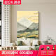 三栖虎日照金山客厅装饰画山水风景肌理挂画玄关走廊落地画沙发后墙壁画 15833-3 40*60