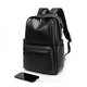 OULUNCHI (OULUNCHI) [2025 new style] Backpack for men's cowhide backpack gift casual travel bag fashionable computer school bag gift black [can accommodate 15.6-inch computer] 31*12*44CM