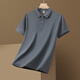 皮尔卡丹（pierre cardin）短袖T恤男2025夏季新款冰丝polo领商务休闲纯色半袖衫父亲节礼物 JS-677天蓝色 XL