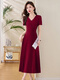 NOSSKISS luxury high-end brand chiffon dress for women 2025 summer new slim waist-hugging and slimming age-reducing belly-covering skirt Black M