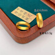 Fat Donglai's same style 18K gold plain ring, Hong Kong duty-free 999 ancient method 18k ring for male and female couples, plain ring, wide face, No. 7