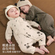 Bali Piggy 2-pack Newborn Baby Clothes Category A Pure Cotton Spring and Autumn Jumpsuit Baby Autumn Newborn Romper Panda Bamboo Shadow + Fog Gray 2-pack 66cm