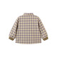 Ying's shopping mall same style children's shirt spring and autumn casual retro boys' long-sleeved shirt pure cotton plaid shirt brown green 100 cm