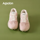 Agsdon German training shoes for women new versatile breathable sneakers for women thick-soled fashion casual shoes B151373 pink 38