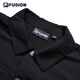 Fila Fusion Fila Fila Trendy Brand Woven Jumpsuits Women Fashion Shirt Collar Collar Sortas Shorts Dark Black-Bk S 160/80a/S