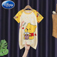 
Disney children's nightgown girls 2024 new cartoon summer short-sleeved thin pajamas girl baby Kulomi home clothes 黑 + 黑 girl nightgown [Pink KT cat] 14 size height 125-13555Jin [Jin equals 0.5 kg] All size
