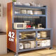 Autres étagères de cuisine Épaissines bords de salle à manger à poussière de rangement étanche à plancher multicouche four à micro-ondes four à rangement multifonction de rangement armoire à crochet cage à 5 couches à 5 couches-longueur 200 * largeur 42 * hauteur 15843