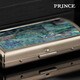 Prinz Zigarettenschachtel dicke, mittlere und feine Zweig Prince Anti-Druck tragbare High-End-Kreativpersonalisierte Zigarettenschachtel Metall Messing Schutzhülle Echtes Leder YHC12113 Einseitige blaue Schale 12 dicke Zigaretten
