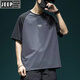 
JEEP SPIRIT ice silk mesh raglan sleeve men's short-sleeved T-shirt men's summer loose large size thin breathable quick-drying sports top [ice silk quick-drying] 844 dark gray T-shirt 2XL Recommended 140-160Jin [Jin equals 0.5 kg]