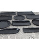 Vedina de melamina Plato de maceta caliente Placa de vegetales Placa de barbacoa negra porcelana de carne de res de porcelana placa de barbacoa rectangular KK LJP1098 10 paquetes