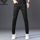 
Chiarmania high-end black jeans men's spring and autumn new slim foot trousers K683 black 28