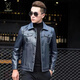 Playboy (PLAYBOY) 2025 New Genuine Leather Jacket Korean Style Trendy Slim Handsome Short Fashion Casual Leather Jacket Men's Jacket Black M 165 Code-100-115Jin Jin is equal to 0.5 kg