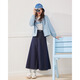 IEF/Aiyifu 2025 Autumn NUEVO estilo coreano Fashion Inventual Sports Diseño con capucha Commuting versátil chaqueta azul xs