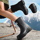 Frauen 2025 Neue hochrösten Regenstiefel wasserdichte und rutschfein