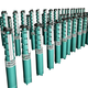 Tiefe Brunnenpumpe eintauchbar 380 V Sprinkler Bewässerung Hochkopf Tiefes dreiphasige Hochdruckwasserpumpe Bewässerung 110 kW250qj Gusseisen: 200qj100-10855 kW