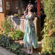 
Lugeli suspender temperament dress for women in summer 2025 new printed slim waist-hugging seaside atmosphere long skirt for women suspender dress [L]