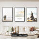 Jipindi Wohnzimmer Dekoration Malerei Moderne einfache Stil Ins Landschaft Wandmalerei Sofa Hintergrund Wandhängemalerei Triple Mural 13582/13589/13581 60*80 Elegantes Goldrahmen Kristallbild
