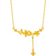 Saturday Fortune Butterfly Dance Stars Gold Necklace Pendant Girl Birthday Gift Price A0613064 Approximately 4.69g 40+5cm