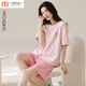 
Modali tender solid color cotton pajamas for women in summer solid color cotton shorts shorts summer new young ladies home clothing set Yi short sleeve suit: YZT9856 M Recommended 70-95 Jin [Jin equals 0.5 kg] wear